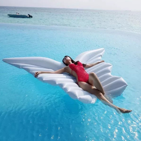 Angel Wings Inflatable Floating Bed Butterfly Floating Row Water Swimming Ring Air Cushion