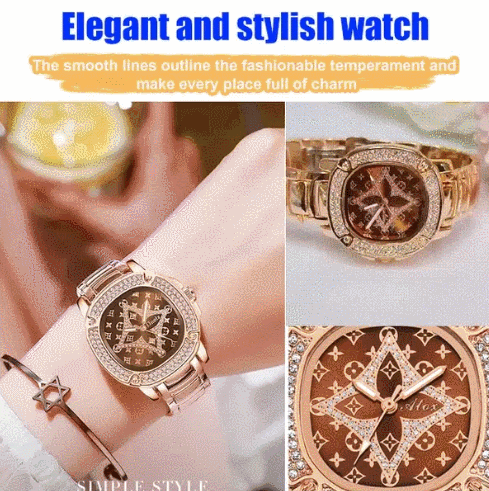 2023 New Fashion Square Gold Watch